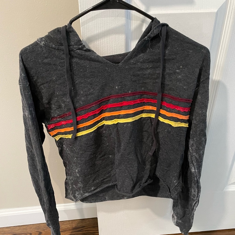 Bloom Pop Cropped hooded shirt size xs
